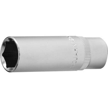 3/8" Zündkerzen Stecknuss - 6kant, 21 mm | Sechskant-Steckschlüssel-Einsatz | Lange metrische Nuss für 3/8 Zoll Antrieb | Aus hochwertigem CR-V Chrom-Vanadium | Mit Rändelung und Kugelfangrille